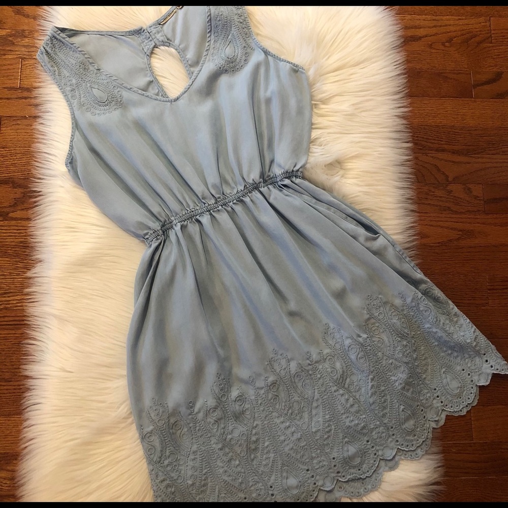 Anthropologie Holding Horses Tencel Eyelet Dress L